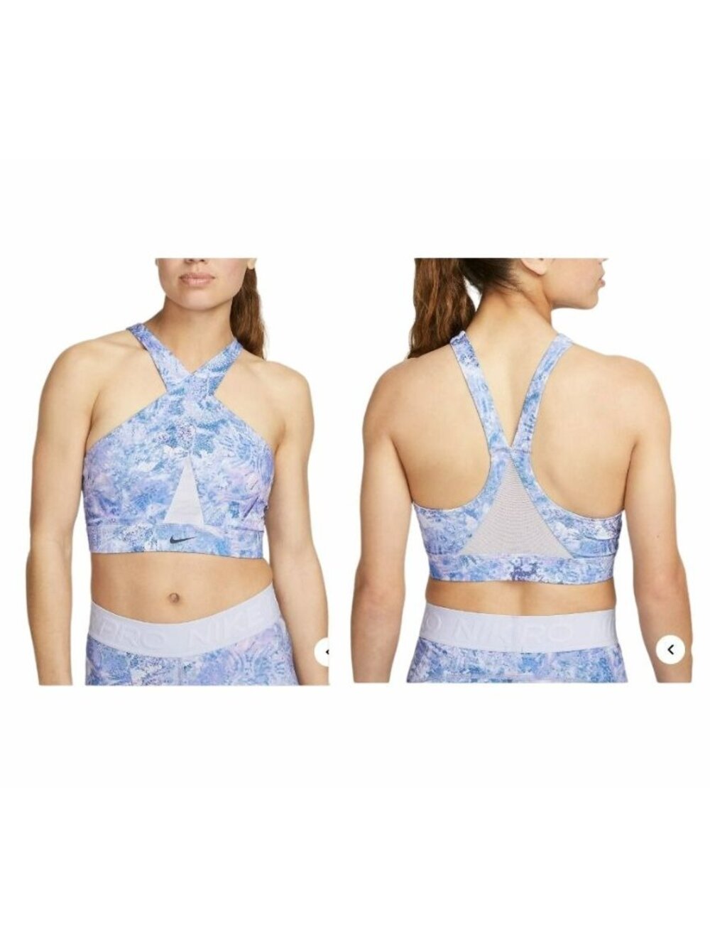 ⭐Nike Women's Sport Bra Sz L Swoosh Wrap Medium-Support 1-Piece Pad Purple New
